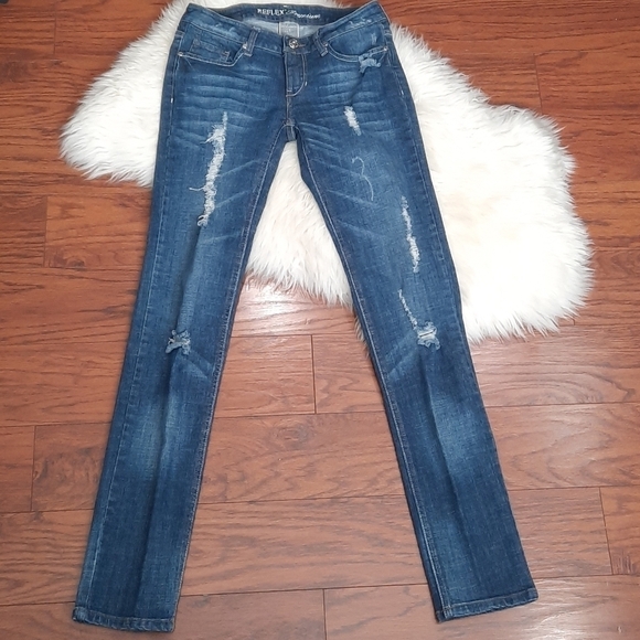 Reflex Straight leg Distressed Jeans - Picture 3 of 4